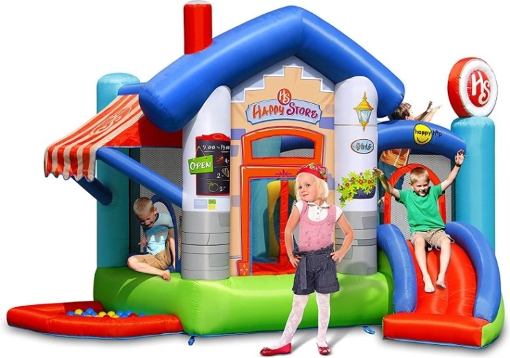 Happyhop nafukovací hrad Happy Store so šmýkačkou a trampolínou