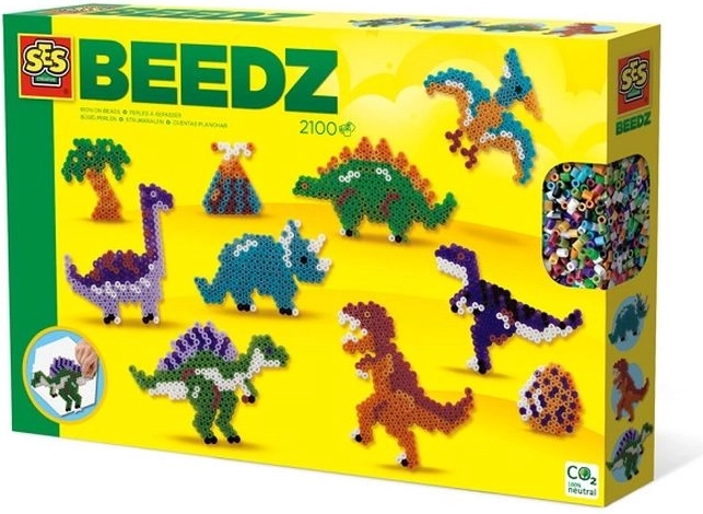 SES Creative Beedz zažehľovacie korálky dinosauri 2100 ks