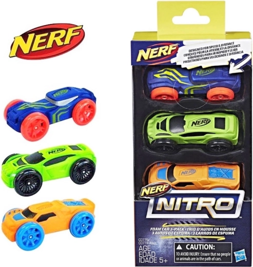Nerf Nitro autíčka – sada 3 kusov