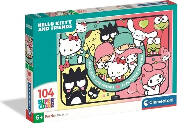 Clementoni puzzle SuperColor Hello Kitty a priatelia 104 dielikov