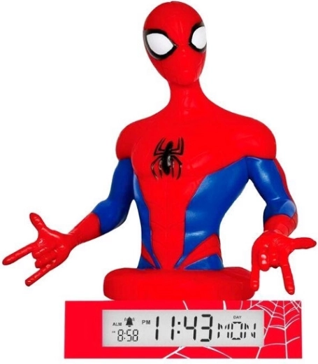 3D lampička s budíkom Spider-Man
