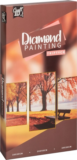 Diamantové maľovanie na ráme – krajina, triptych 40 × 20 cm + 30 × 20 cm