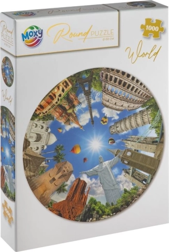 Moxy okrúhle puzzle Svet 1000 dielikov