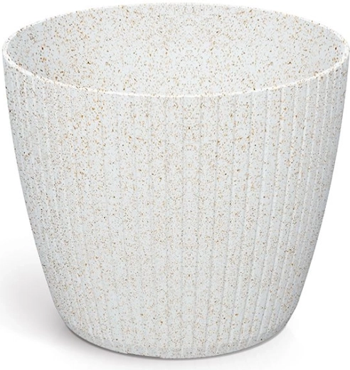 Kvetináč Lamia Eco Wood 15,8 cm biely