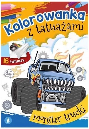 Mototattoo Monster trucky – omaľovánky a zmývateľné tetovanie