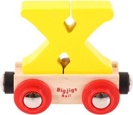 Drevený vagónik s písmenom X - Bigjigs Rail