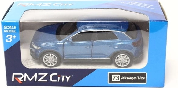 RMZ city Volkswagen T-Roc modrý kovový model s otváracími dverami