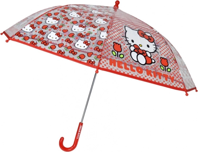 Automatický dáždnik Hello Kitty 48 cm červený