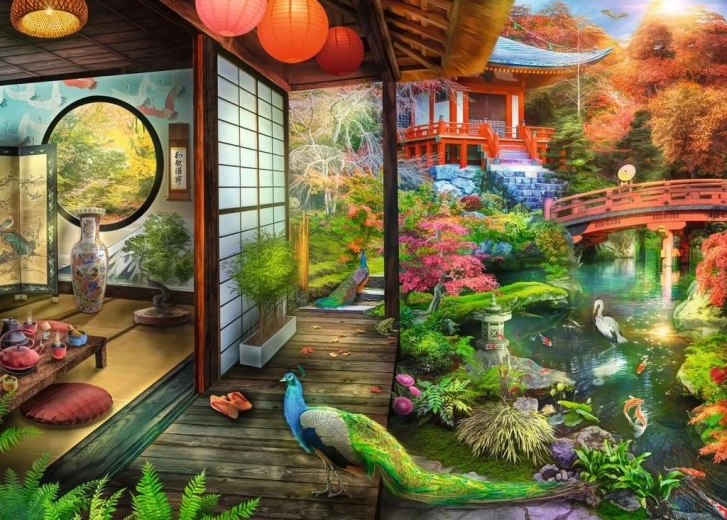 RAVENSBURGER puzzle japonská záhrada 1000 dielikov