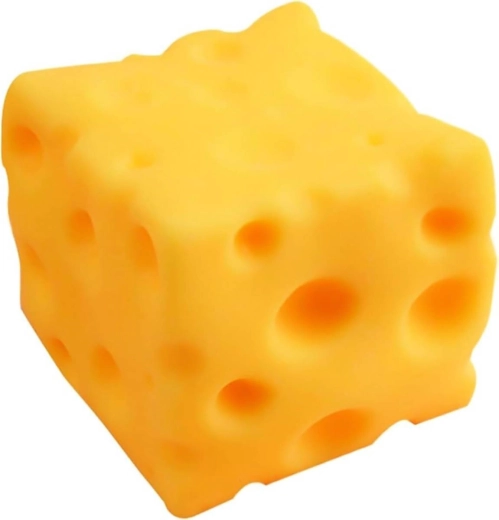 Žltý stláčací antistresový syr 10 cm – 1 kus
