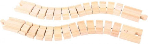 Ohybná drevená koľaj 2 ks BIGJIGS RAIL