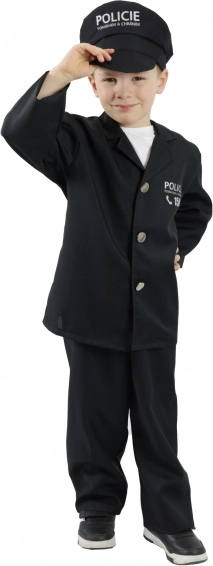Detský kostým policajt s čiapkou – česká potlač – M