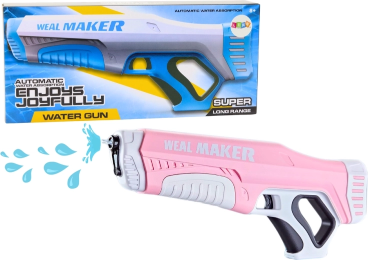 Automatická vodná pištoľ ružová 350 ml