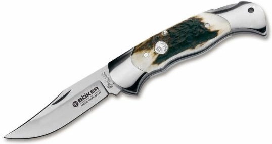 Böker Scout Stag vreckový nôž 8 cm z parohu