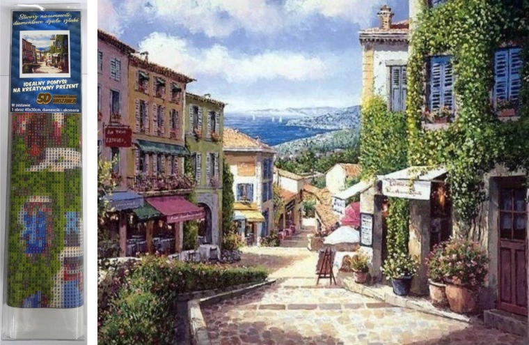 Norimpex Diamantové maľovanie Slnečná ulička 30x40 cm