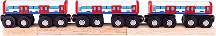 Bigjigs Rail vozne metra – drevená súprava