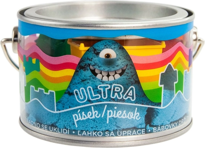 Kinetický piesok Ultra modrý 200 g s formičkami