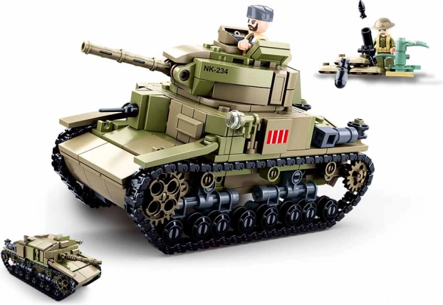 Sluban Army stredný taliansky tank 2v1 stavebnica