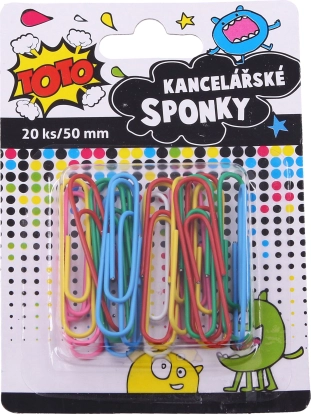 Farebné kancelárske sponky 50 mm