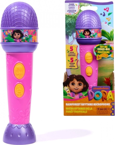 Mikrofón s efektmi DORA – detský karaoke mikrofón s pesničkami