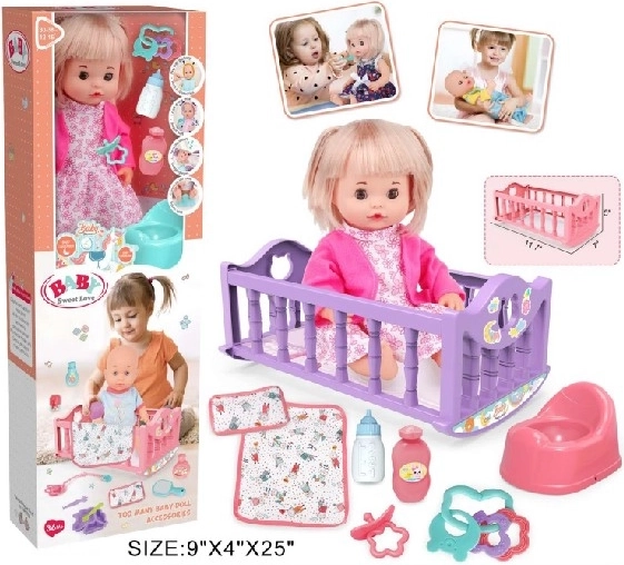 Bábika Baby Sweet Love – bábätko s kolískou