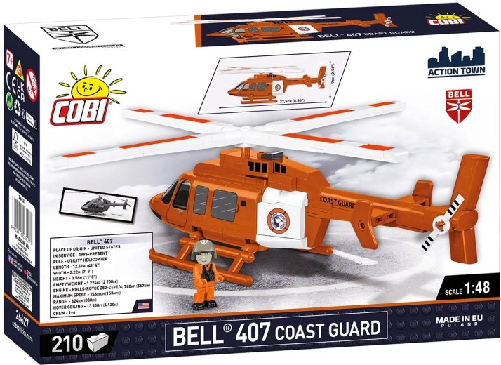 Realistický model Bell 407 Coast Guard v mierke 1:48