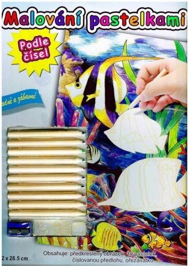 Maľovanie farbičkami podľa čísel – rybky