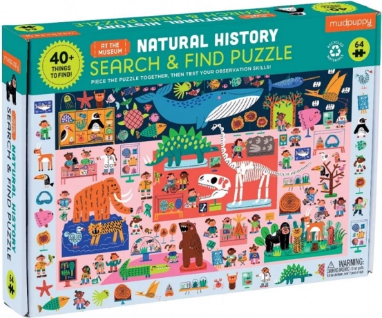 Mudpuppy puzzle Skladaj a hľadaj Prírodovedné múzeum 64 dielikov