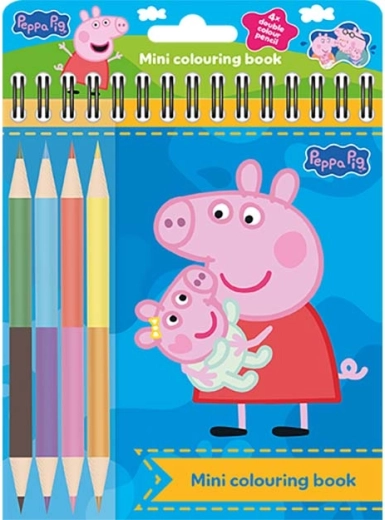 Mini omaľovánky s pastelkami Prasiatko Peppa