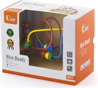 Drevený korálikový labyrint pre deti