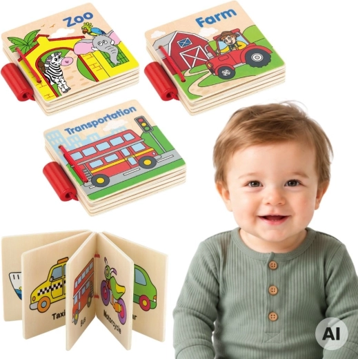 Drevená knižka Viga My First Book - 1 kus