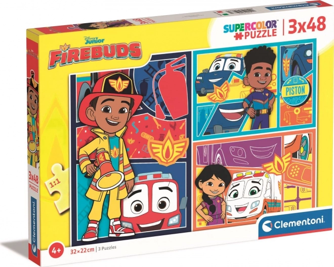 CLEMENTONI Puzzle Firebuds 3x48 dielikov