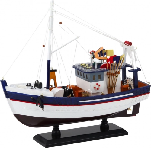 Dekoratívny model rybárskej lode s vybavením 37x34 cm