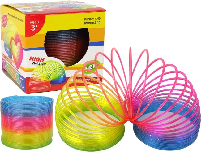 Magická dúhová špirála s trblietkami