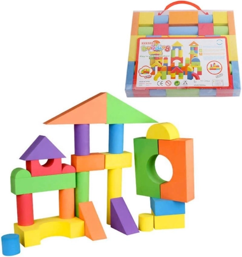 Baby Soft farebné penové kocky – stavebnica 38 ks