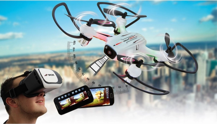 VR/FPV zážitok so širokouhlou kamerou 120°