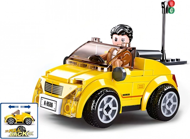 Sluban mestský žltý kabriolet