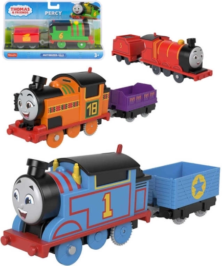Fisher-Price Mašinka Tomáš motorová lokomotíva na batérie s vagónikom - 1 kus