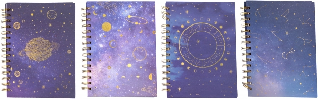 Linajkový zápisník so špirálou 15 × 21 cm Zodiac, 100 strán