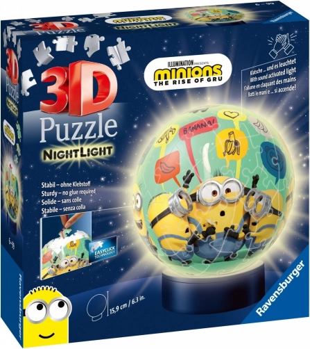 3D puzzle svietiaca guľa MINIONS od Ravensburger