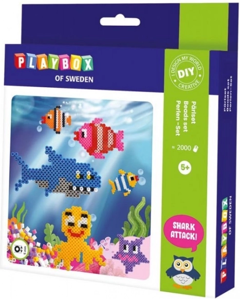 PLAYBOX Zažehľovacie koráliky Sada Podmorský svet 2000 ks