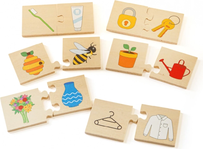 Didaktické puzzle čo k sebe patrí BIGJIGS TOYS