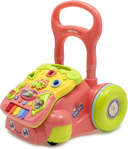 Detské hrajúce edukačné chodítko Baby Mix – Ružová