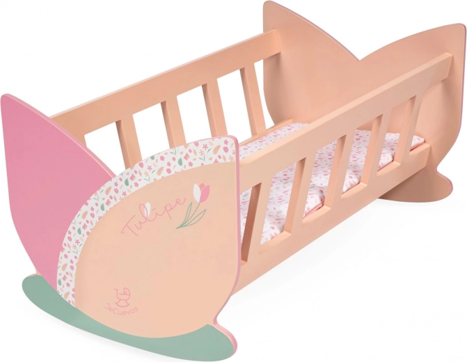 Drevená kolíska pre bábiky TULIPE