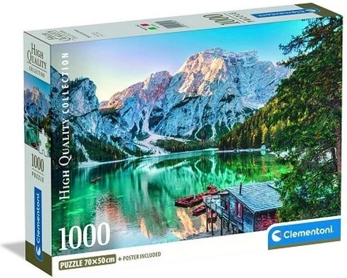 Clementoni puzzle Compact Emerald Lake Braies 1000 dielikov