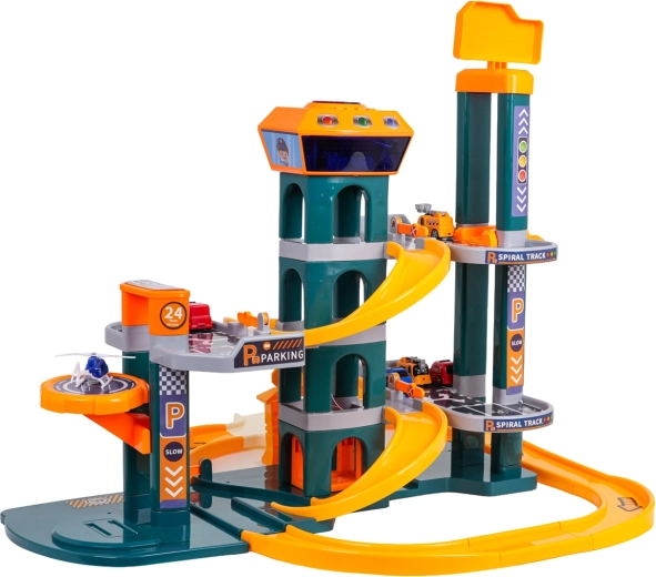 Dvojposchodové parkovanie a špirálová dráha