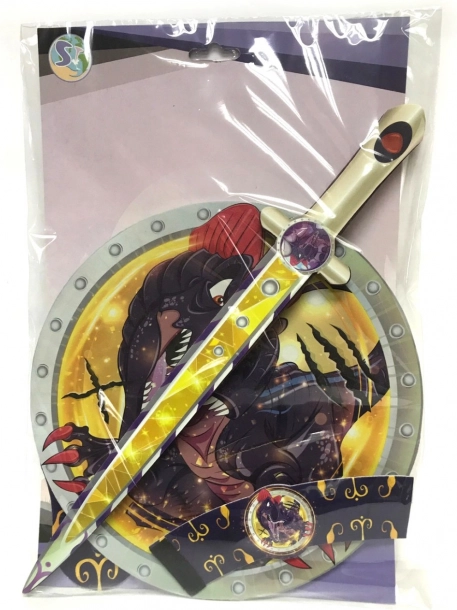 Penený meč a štít D‑Rex pre deti