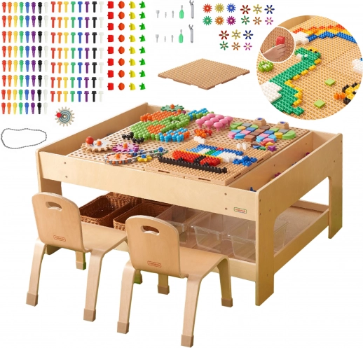 Masterkidz drevený vzdelávací stôl s príslušenstvom STEM Wall
