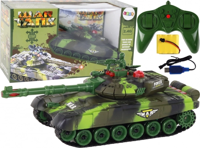 Veľký diaľkovo ovládaný vojenský RC tank 360 stupňov