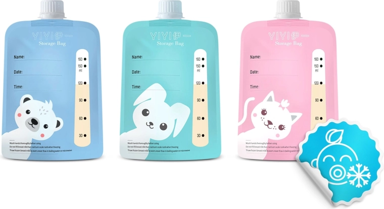 Vrecká na mlieko v balení